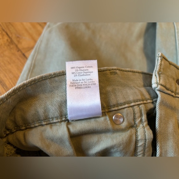 NWT Everlane Way High Straight Leg High Rise Jeans Green Size 30 - Picture 9 of 12